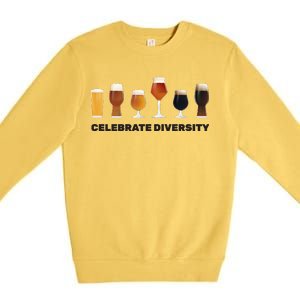 Celebrate Diversity beer Funny Premium Crewneck Sweatshirt