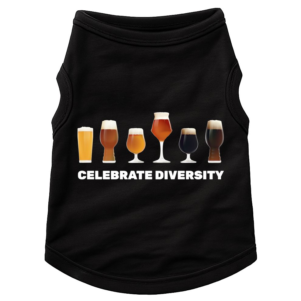Celebrate Diversity beer Funny Doggie Tank