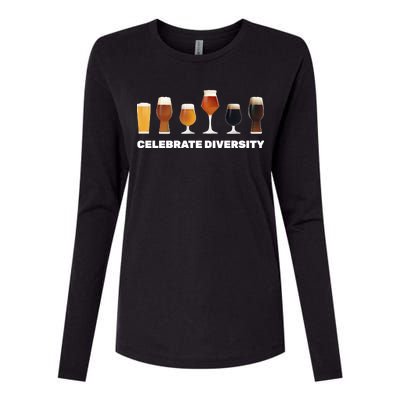 Celebrate Diversity beer Funny Womens Cotton Relaxed Long Sleeve T-Shirt