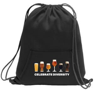 Celebrate Diversity beer Funny Sweatshirt Cinch Pack Bag