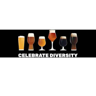 Celebrate Diversity beer Funny Bumper Sticker