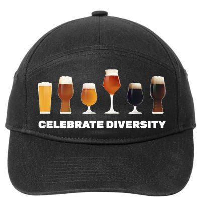 Celebrate Diversity beer Funny 7-Panel Snapback Hat