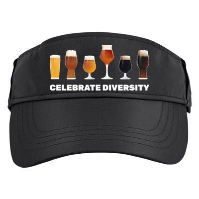 Celebrate Diversity beer Funny Adult Drive Performance Visor