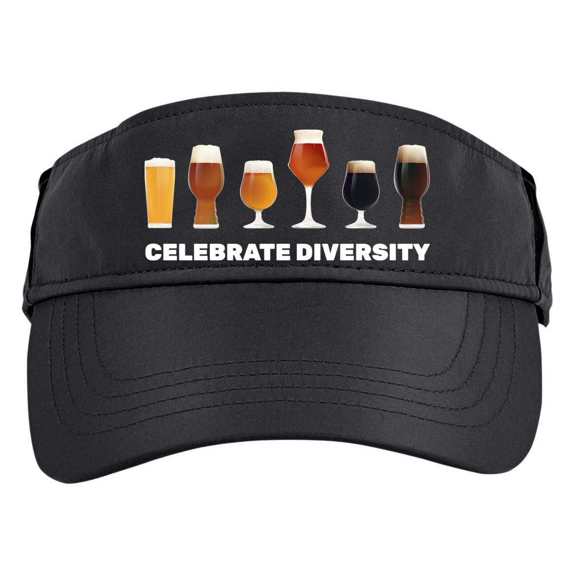 Celebrate Diversity beer Funny Adult Drive Performance Visor