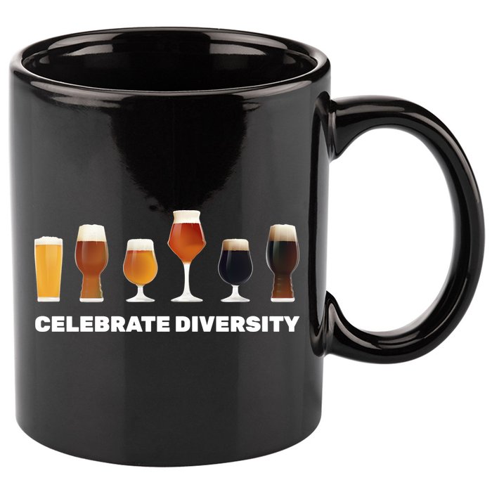 Celebrate Diversity beer Funny 11oz C Handle Ceramic Mug