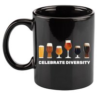 Celebrate Diversity beer Funny 11oz C Handle Ceramic Mug