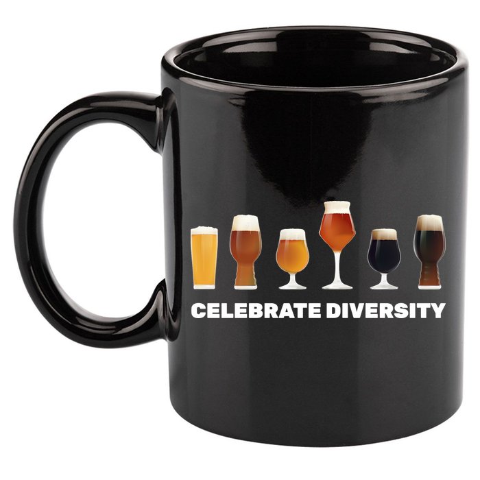Celebrate Diversity beer Funny 11oz C Handle Ceramic Mug