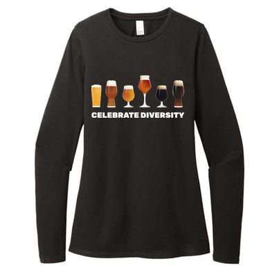 Celebrate Diversity beer Funny Womens CVC Long Sleeve Shirt