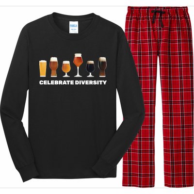 Celebrate Diversity beer Funny Long Sleeve Pajama Set