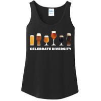 Celebrate Diversity beer Funny Ladies Essential Tank