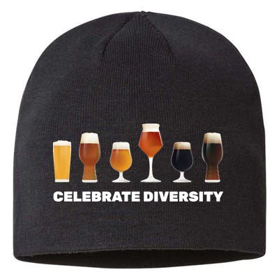 Celebrate Diversity beer Funny Sustainable Beanie