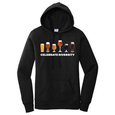 Celebrate Diversity beer Funny Women's Pullover Hoodie