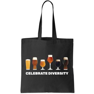 Celebrate Diversity beer Funny Tote Bag