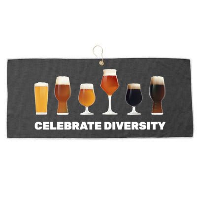 Celebrate Diversity beer Funny Large Microfiber Waffle Golf Towel