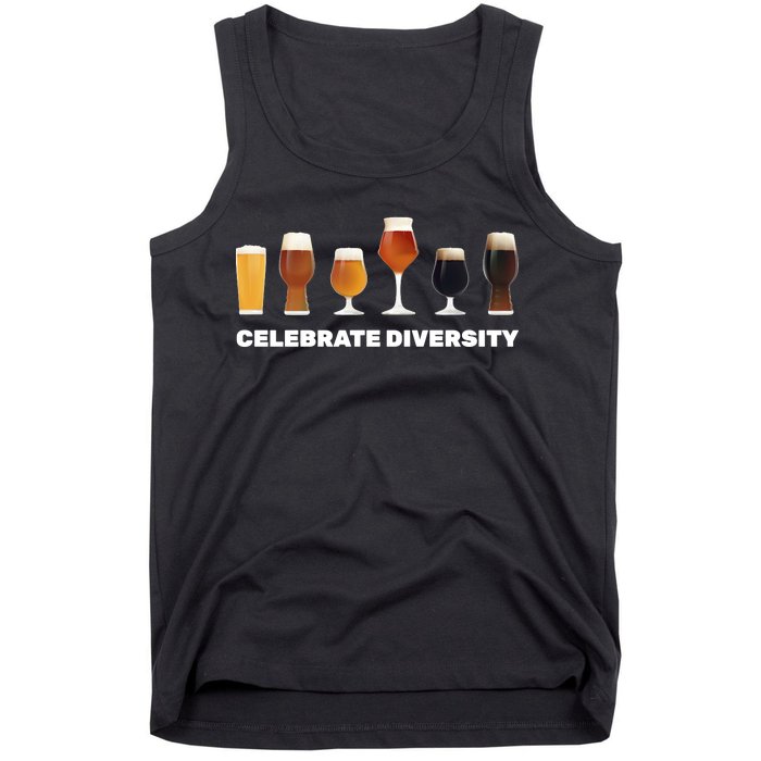 Celebrate Diversity beer Funny Tank Top