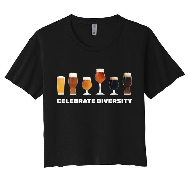Celebrate Diversity beer Funny Crop Top