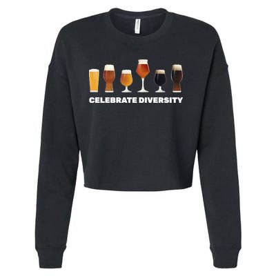 Celebrate Diversity beer Funny Cropped Pullover Crew