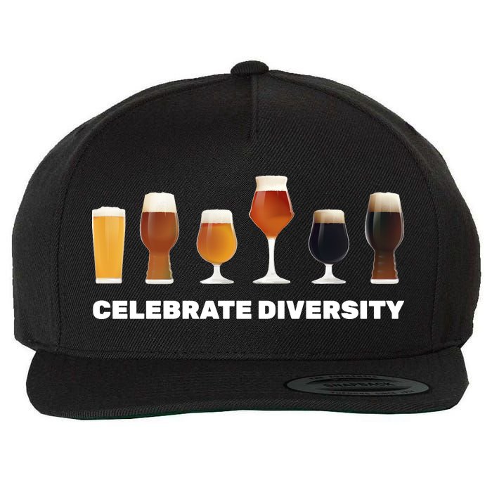 Celebrate Diversity beer Funny Wool Snapback Cap