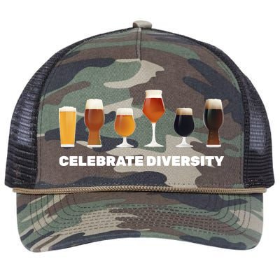 Celebrate Diversity beer Funny Retro Rope Trucker Hat Cap