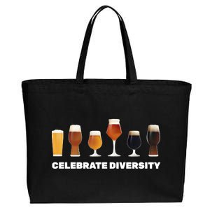 Celebrate Diversity beer Funny Cotton Canvas Jumbo Tote