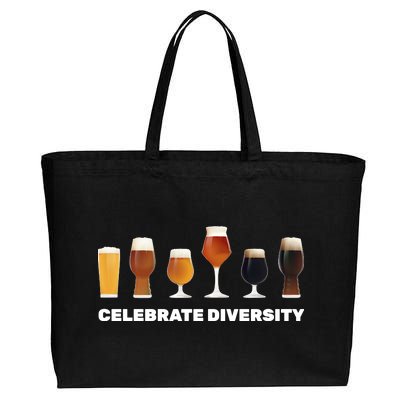 Celebrate Diversity beer Funny Cotton Canvas Jumbo Tote