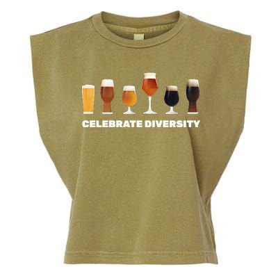 Celebrate Diversity beer Funny Garment-Dyed Women's Muscle Tee