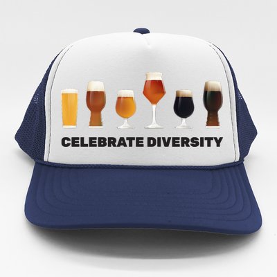 Celebrate Diversity beer Funny Trucker Hat