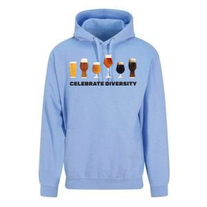 Celebrate Diversity beer Funny Unisex Surf Hoodie