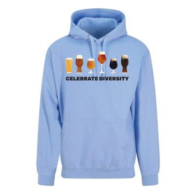 Celebrate Diversity beer Funny Unisex Surf Hoodie