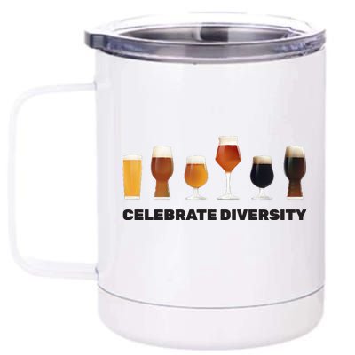 Celebrate Diversity beer Funny 12 oz Stainless Steel Tumbler Cup