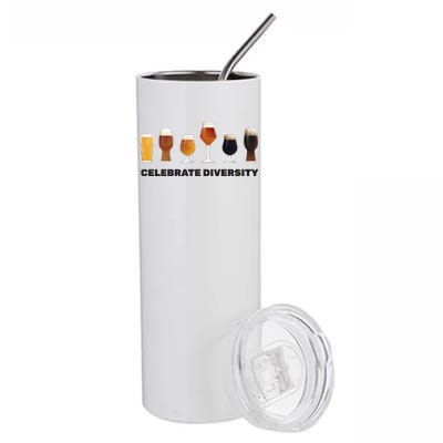 Celebrate Diversity beer Funny Stainless Steel Tumbler