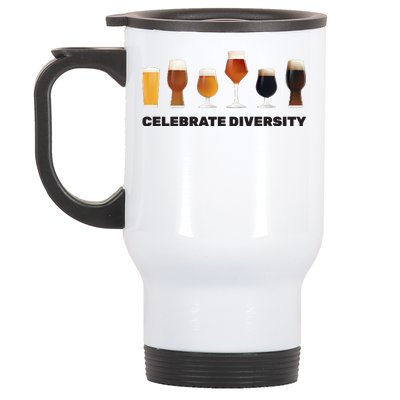 Celebrate Diversity beer Funny Stainless Steel Travel Mug