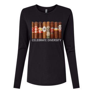 Celebrate Diversity Cigars Womens Cotton Relaxed Long Sleeve T-Shirt