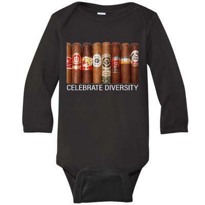 Celebrate Diversity Cigars Baby Long Sleeve Bodysuit