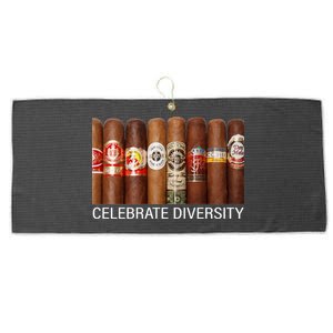 Celebrate Diversity Cigars Large Microfiber Waffle Golf Towel