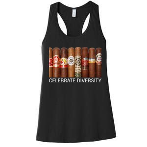 Celebrate Diversity Cigars Women's Racerback Tank