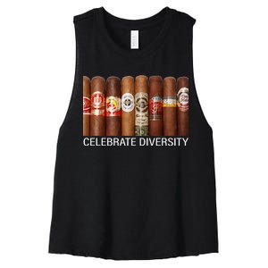 Celebrate Diversity Cigars Women's Racerback Cropped Tank