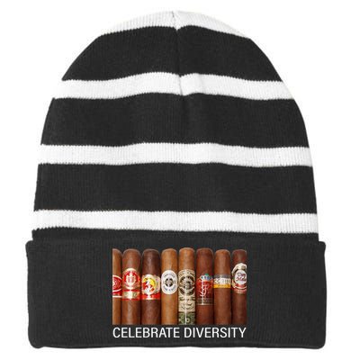 Celebrate Diversity Cigars Striped Beanie with Solid Band