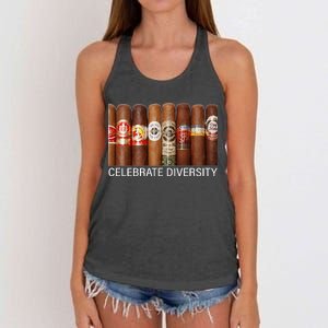 Celebrate Diversity Cigars Women's Knotted Racerback Tank