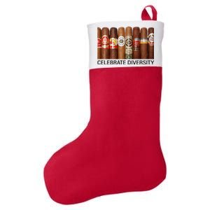 Celebrate Diversity Cigars Felt Holiday Christmas Stocking