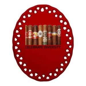 Celebrate Diversity Cigars Ceramic Oval Ornament