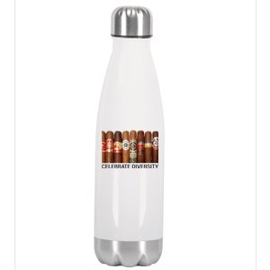 Celebrate Diversity Cigars Stainless Steel Insulated Water Bottle