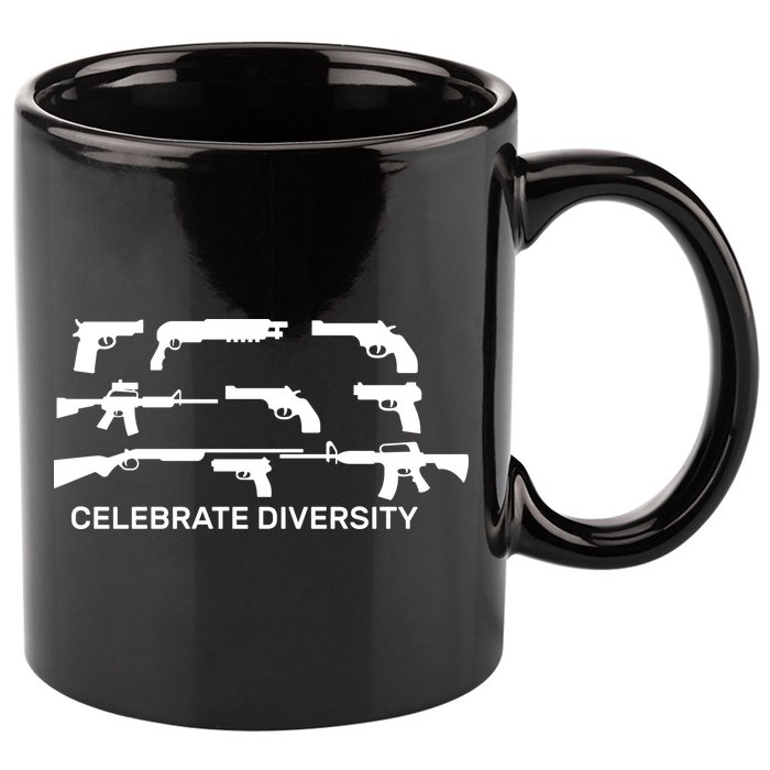 Celebrate Diversity Guns 11oz C Handle Ceramic Mug