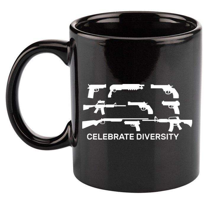Celebrate Diversity Guns 11oz C Handle Ceramic Mug