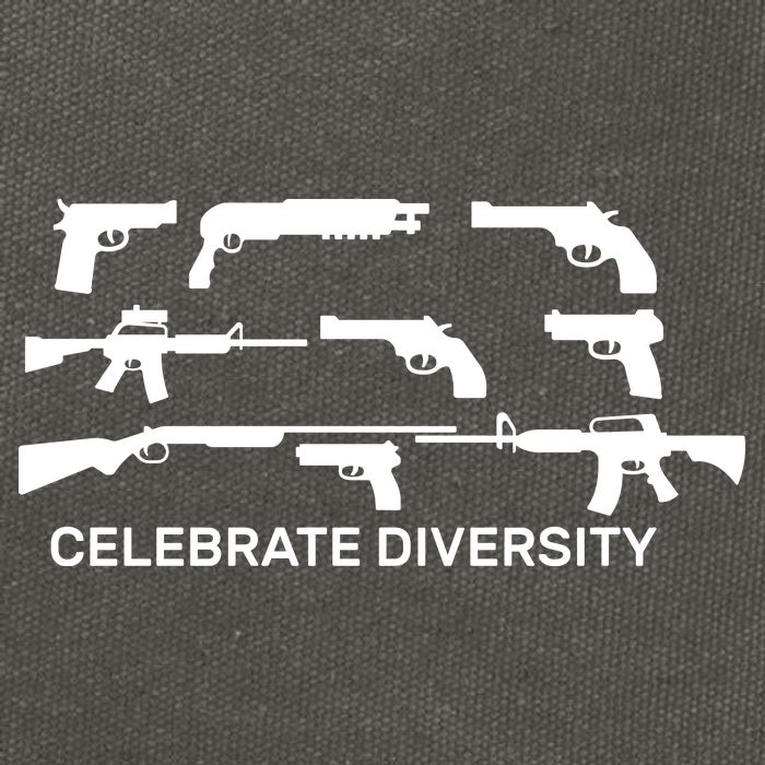 Celebrate Diversity Guns Cotton Canvas Backpack