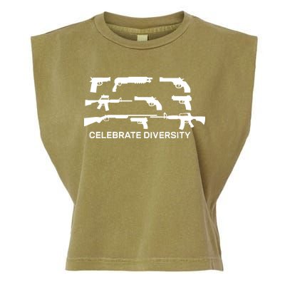 Celebrate Diversity Guns Garment-Dyed Women's Muscle Tee