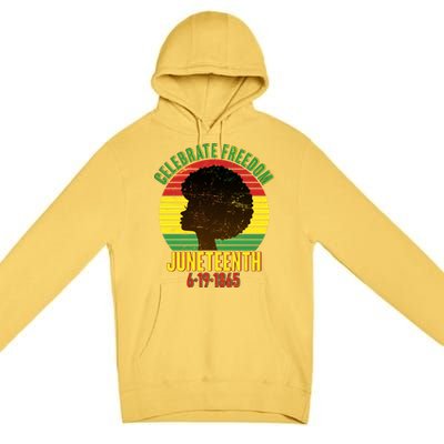 Celebrate Freedom Juneteenth 6-19-1865 Premium Pullover Hoodie