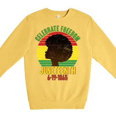 Celebrate Freedom Juneteenth 6-19-1865 Premium Crewneck Sweatshirt