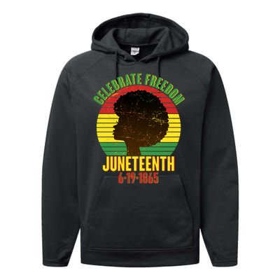 Celebrate Freedom Juneteenth 6-19-1865 Performance Fleece Hoodie