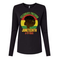 Celebrate Freedom Juneteenth 6-19-1865 Womens Cotton Relaxed Long Sleeve T-Shirt